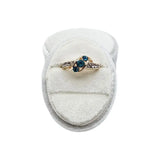 Oval Velvet Ring Box Double Ring Display Holder with Detachable Lid
