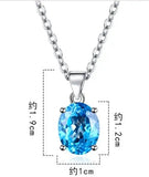 Yellow Citrine Silver Pendant Necklace for Women
