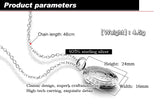 Oval Shell Photo Box Pendant Necklace Charms Locket Necklaces 925 Jewelry