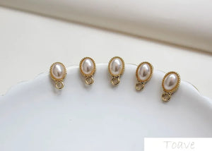 Oval Highlight Pearl Foundation DIY Earrings Accessory