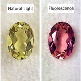 Oval Alexandrite Loose Stone Yellow-Red Fluorescent Faceted Gemstone Beads DIY