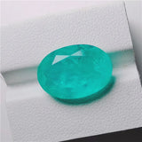 Cotton Paraiba Beads Oval Lab Green Gem Stone Lustre Rarity Shape