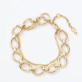 Exaggerate Metal Bracelet Retro Thick Thin Chain Handbend