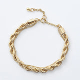 Exaggerate Metal Bracelet Retro Thick Thin Chain Handbend