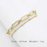 Exaggerate Metal Bracelet Retro Thick Thin Chain Handbend