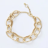 Exaggerate Metal Bracelet Retro Thick Thin Chain Handbend