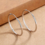S925 Sterling Silver Oversize 70mm Hoop Earrings for Women