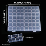 Adjustable 56 Grids Plastic Storage Box for Nail Rhinestone Jewelry