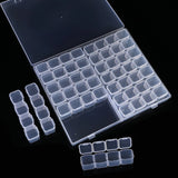 Adjustable 56 Grids Plastic Storage Box for Nail Rhinestone Jewelry