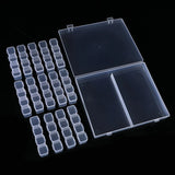 Adjustable 56 Grids Plastic Storage Box for Nail Rhinestone Jewelry