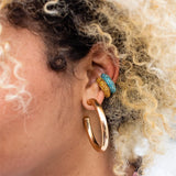 Stainless Steel Oversize Plated Hoop Earrings