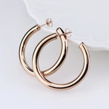 Stainless Steel Oversize Plated Hoop Earrings