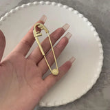 Oversize Safety Pin Brooch Winter Jewelry