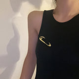 Oversize Safety Pin Brooch Winter Jewelry