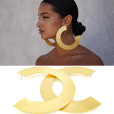 Geometric Hoop Earrings, African Inspired, Custom Large Earrings