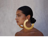 Geometric Hoop Earrings, African Inspired, Custom Large Earrings
