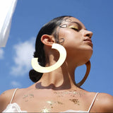 Geometric Hoop Earrings, African Inspired, Custom Large Earrings