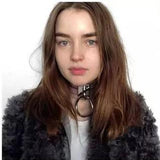 Oversized Punk Rock BDSM Collar Leather Choker Necklace