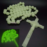 Catholic Cross Rosary 20mm Luminous Necklace Wall Rosary