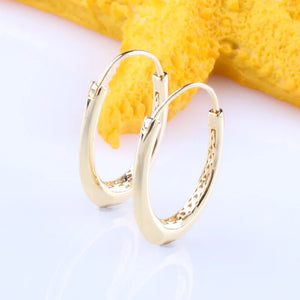 Oversized Oval Pan Earrings in 925 Sterling Silver