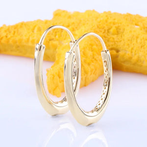 Oversized Oval Pan Earrings in 925 Sterling Silver