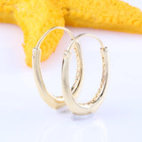 Oversized Oval Pan Earrings in 925 Sterling Silver