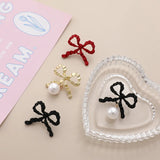 Oversized Retro Pleated Ribbon Bow Stud Earring Material