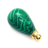 1 Pcs Natural Stone Green Dongling Water Drop Pendant DIY Accessories