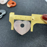 Natural Hematite Pendant 30-62mm Peach Heart Edge Hole DIY Necklace