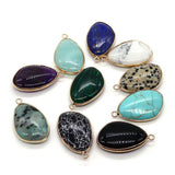 3 Pcs Turquoise-spotted Stone Pendant 21-35mm Crystal DIY Necklace Accessories