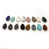 3 Pcs Turquoise-spotted Stone Pendant 21-35mm Crystal DIY Necklace Accessories