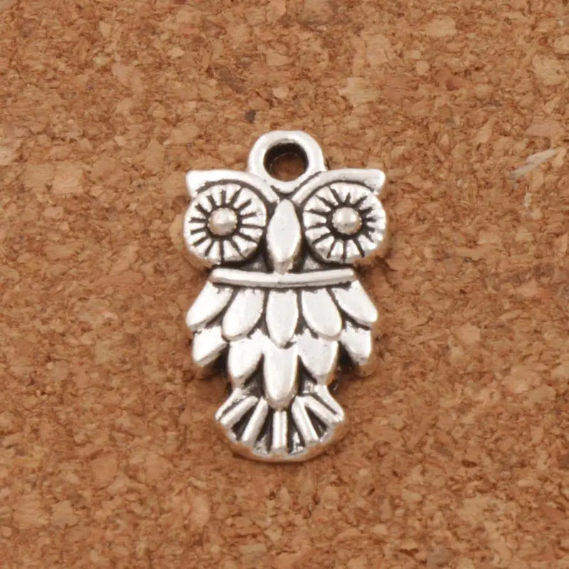 Owl Bird Spacer Charm Beads 35pcs Tibetan Silver Jewelry Finding