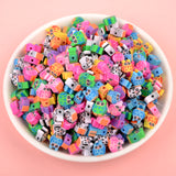Owl Clay Beads 30-120pcs Animal Cartoon Colorful Polymer Clay Beads 10mm