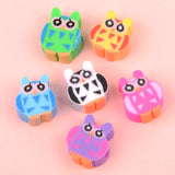 Owl Clay Beads 30-120pcs Animal Cartoon Colorful Polymer Clay Beads 10mm