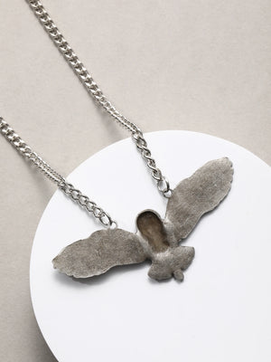 Owl Night Walk Moon Forest Pendant Necklace