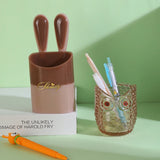 Owl Rabbit Pen Holder Resin Mold Flower Pot Silicone Moulds