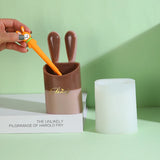 Owl Rabbit Pen Holder Resin Mold Flower Pot Silicone Moulds