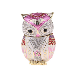 Owl Trinket Box Earring Ring Storage Wedding Jewelry Case