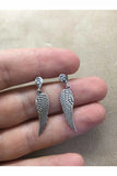 Oxidized Silver Wing Earrings