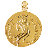 Greek Oktodrachme Coin Pendant Ptolemaios II Plated Jewelry