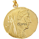 Greek Oktodrachme Coin Pendant Ptolemaios II Plated Jewelry
