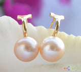 12MM Freshwater Pearl Clip Earring 14K