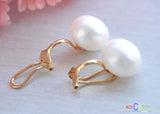 12MM Freshwater Pearl Clip Earring 14K