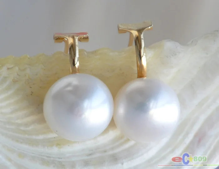 12MM Freshwater Pearl Clip Earring 14K