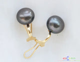 12MM Freshwater Pearl Clip Earring 14K