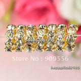 High Quality 6mm Gold Rhinestone Spacer Beads - 100pcs/lot