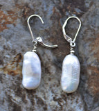 DENS Biwa Freshwater Pearl Dangle Earrings 925SC