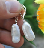 DENS Biwa Freshwater Pearl Dangle Earrings 925SC
