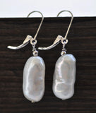 DENS Biwa Freshwater Pearl Dangle Earrings 925SC