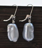 Gray DENS Biwa Freshwater Pearl Dangle Earrings